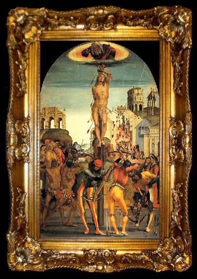framed  Luca Signorelli Martyrdom of St Sebastian, ta009-2